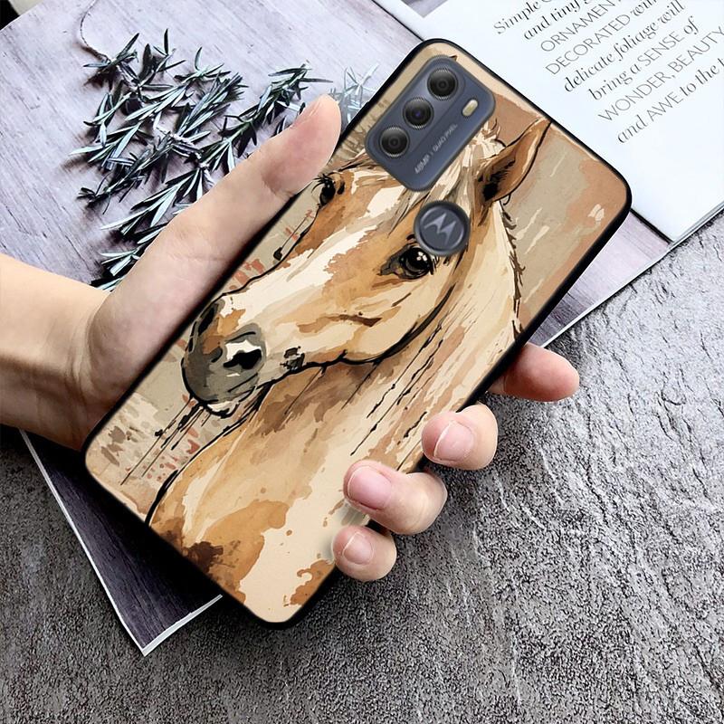 Love Horse Phone Case ForMoto Edge 50 40 Pro 50 40 30 Ultra Neo Fusion Moto G84 G54 G10 G20 G30 G62 G53 G72 G60