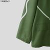 INCERUN Spring Autumn Men Lapel Neck Long Sleeve Button Print Thin Blazer Coats