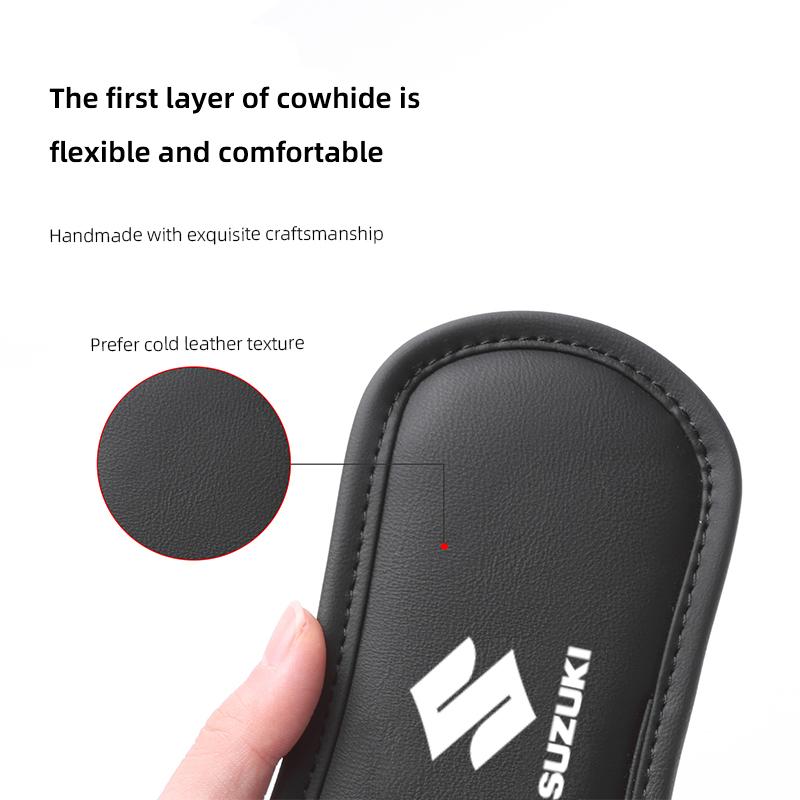 TLIN5 Car Knee Cushion Pad Leather Soft Memory Foam Leg Support Mat For Suzuki Swift Vitara Baleno Jimny Samurai SX4 Ignis Alto Splash