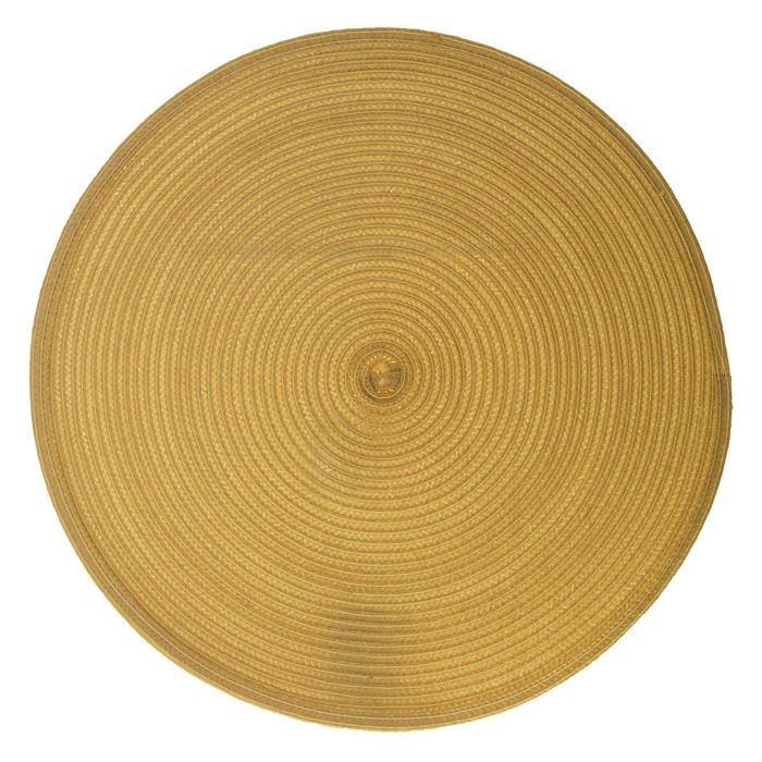 Set De Table - Moutarde - Rond - 38 Cm - 100% Polypropylene