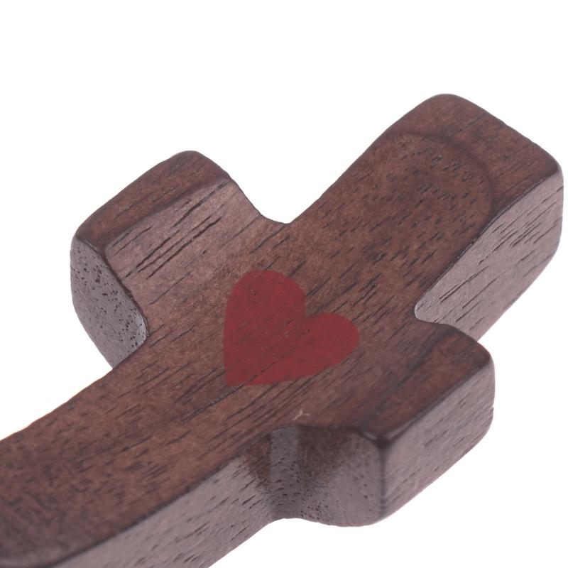 1/2PCS Wooden Pocket Prayer Cross, Small Handheld Cross For Comfort, Pocket Gift For Prayer & Faith