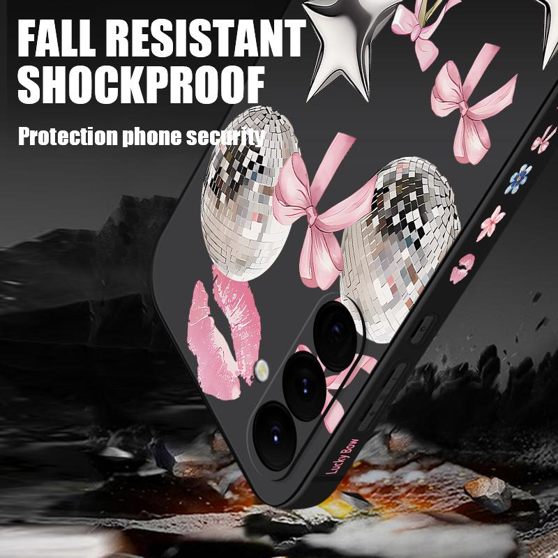 Schleifen Sterne Silikon Handyhülle Für Samsung Galaxy A17 A56 A36 A55 A26 A16 A15 5G A25 A54 A14 A06 A34 Weiches TPU Lanyard Hülle