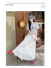 Women's White Lace A-Line Irregular Long Skirt, Spring/Autumn 2026 Collection