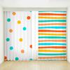 Bedroom Curtain Cartoon Green Simple Creative Flower Art Girl Children's Room Study Bay Window Curtain High Shading 2 Pcs New