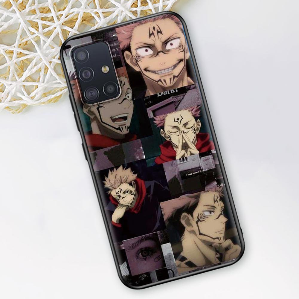 Husa Jujutsu Kaisen Gojo Satoru pentru Samsung Galaxy A51 A12 A21s A71 A52 A31 A32 A02s A72 A11 A41 A22 A01 A42 Husa moale neagra