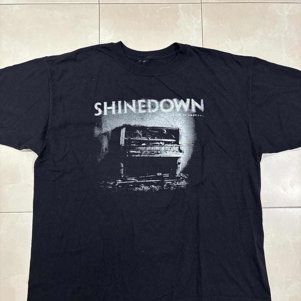 Vintage Shinedown Band T Shirt Black Grunge Punk Y2K Faded Men’s XL Rock Tee 90s