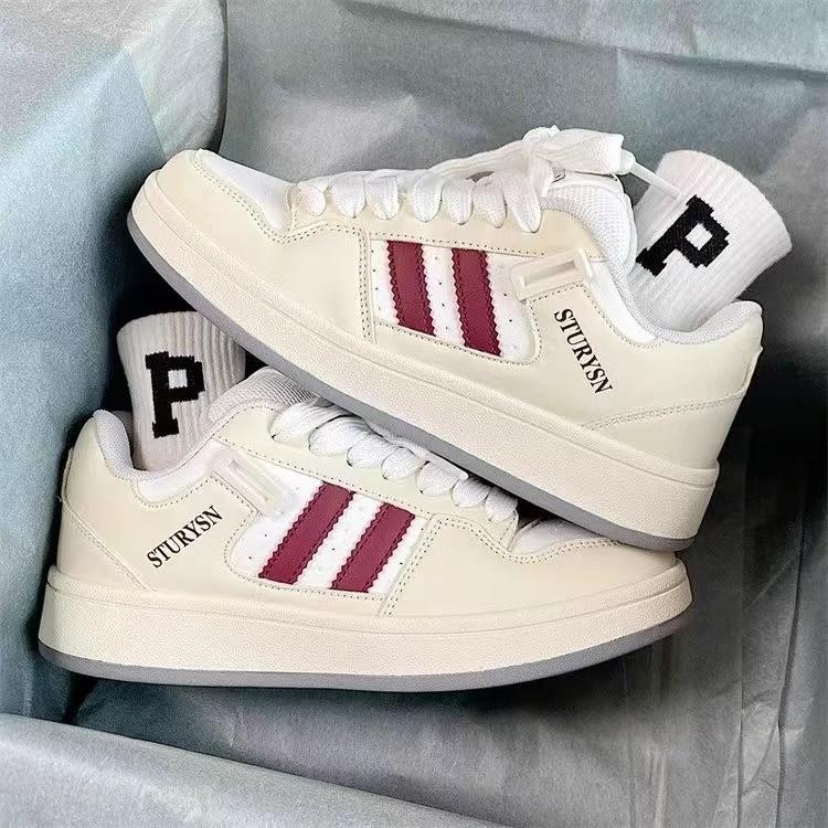 2025 spring new thick-soled super versatile couple bread shoes Korean version women's shoes student low-top sports and leisure shoes