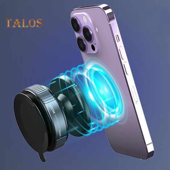 Magnetic Car Phone Holder 360 Degrees Rotation Strong Magnet Suction Cup Mount for IPhone 16/15/14/13/12 Hands-Free Phone Holder for Car Gym Mirror