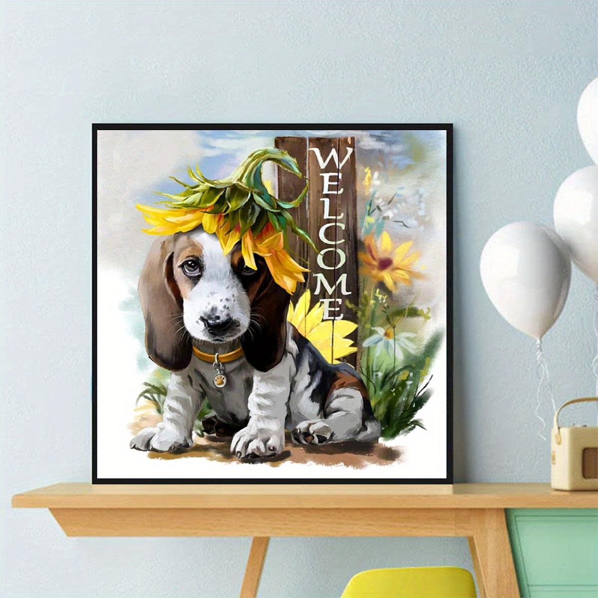 

Милый щенок DIY 5D алмазная живопись животное Алмазная вышивка полный алмаз домашний декор настенное украшение подарок