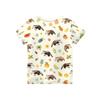 Kids Animal Print Crew Neck Short Sleeve Casual Loose Fit T Shirt Top Soft Comfortable Fabric Suitable for Everyday Wear