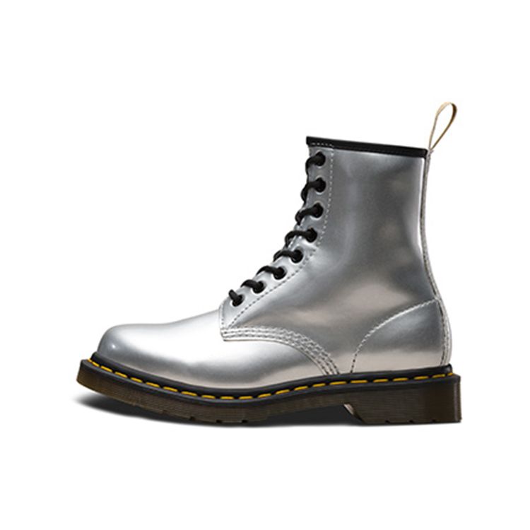 

Доктор. Женские кроссовки Martens Vegan 1460 Chrome Paint Metallic Silver 24865040