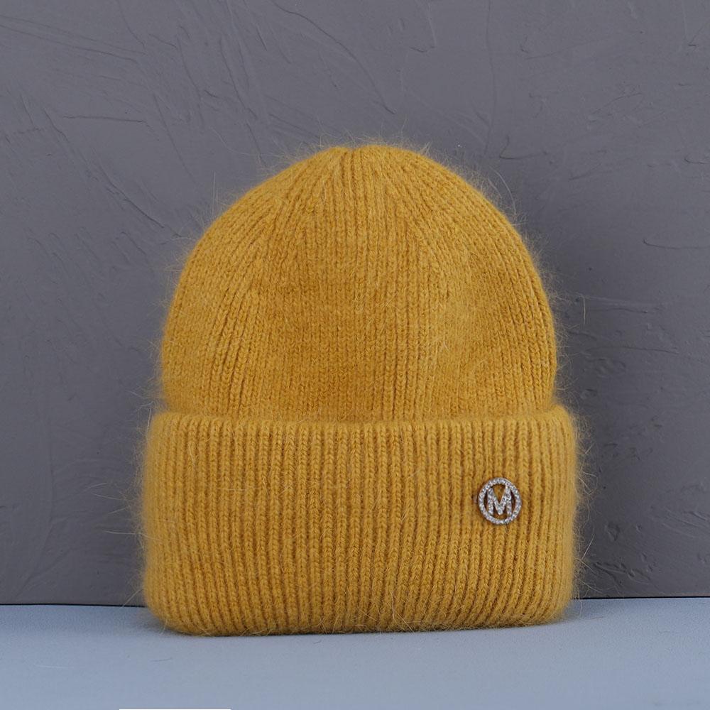 2023 new  Hot Selling Winter Hat Real Rabbit Fur Winter Hats For Women Fashion Warm Beanie Hats Solid Adult Cover Head Cap