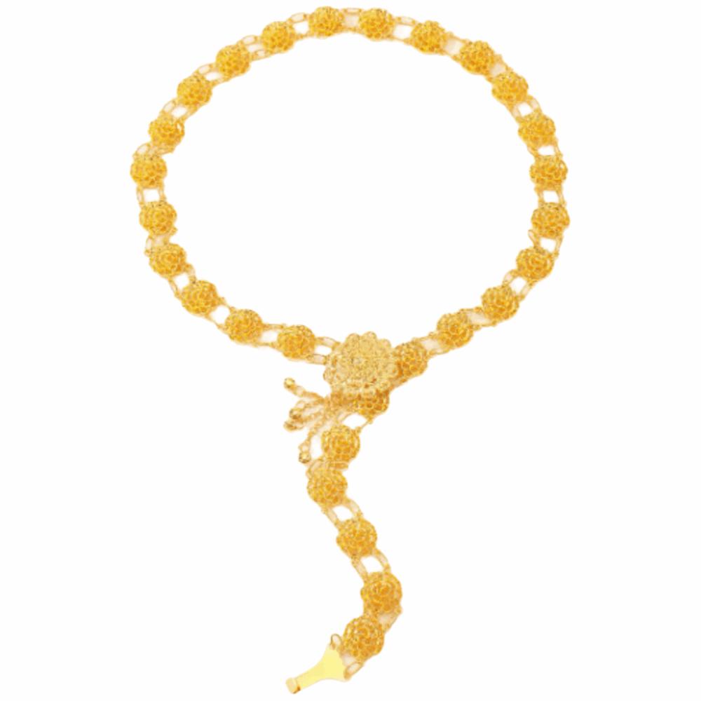 Vintage Water-Sprinkling Festival Waist Chain Golden Zinc Zinc Alloy Hollow Out Belt  Gypsy Style