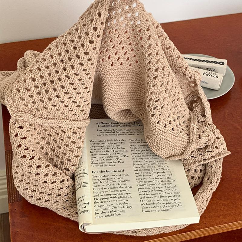 Sacs à main tricotés de créateur Totes grande capacité Femmes Pack Sac de plage d'été Grands sacs à main Sacs à bandoulière tissés creux décontractés