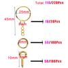 110/220Pcs Keychain Open Jump Rings Eye Pins Jewelry Making Accessories Kits for DIY Epoxy Resin Key Chain Key Ring Pendants