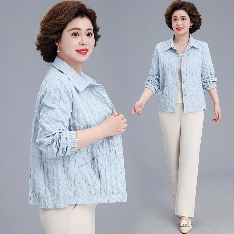 

Spring Fashion Plaid Jacket for Petite, Middle-Aged & Elderly Women M (below 110 jin)