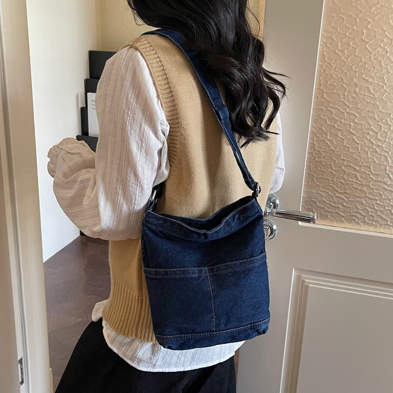 Borsa in Denim da Donna Borsa a Spalla Borsa a Tracolla Borsa per Cellulare