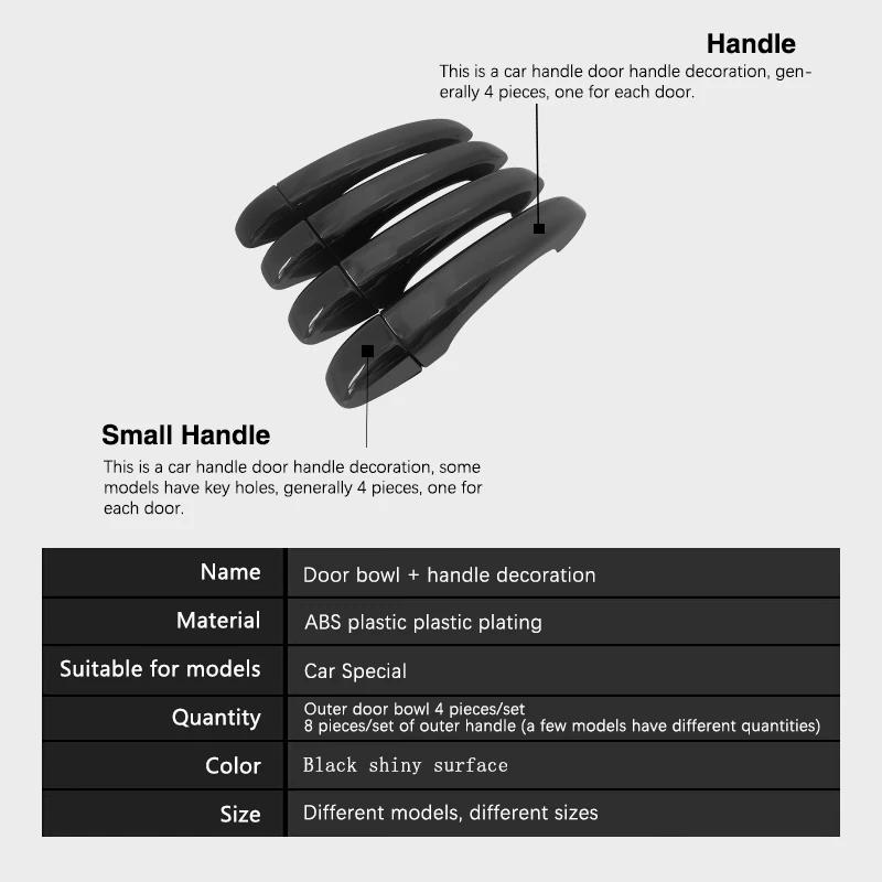 For Renault Megane 4 MK4 IV 2016~ 2018   Gloss Black Door Handle Cover Car Exterior Accessories Rustproof Stickers