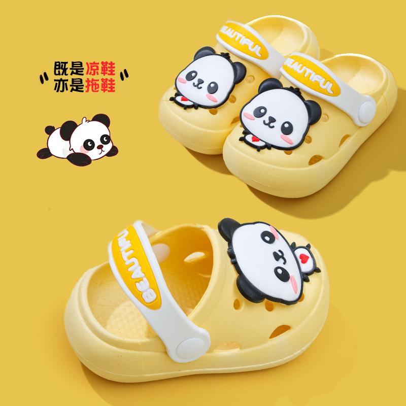 

Panda Baby Clogs for Boys and Girls, Children s Sandals, Non-Slip Cartoon Summer Closed-Toe Sandals, Cute 21/22【Inner Length13cm