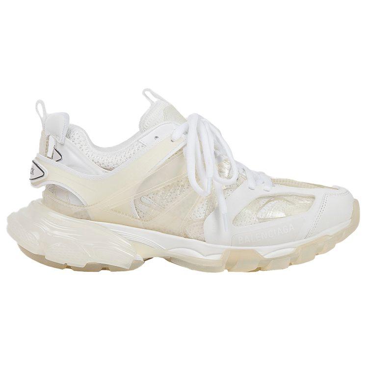 Balenciaga Track Clear Sole Low Mesh Nylon Sneakers White 647742W3BM19000