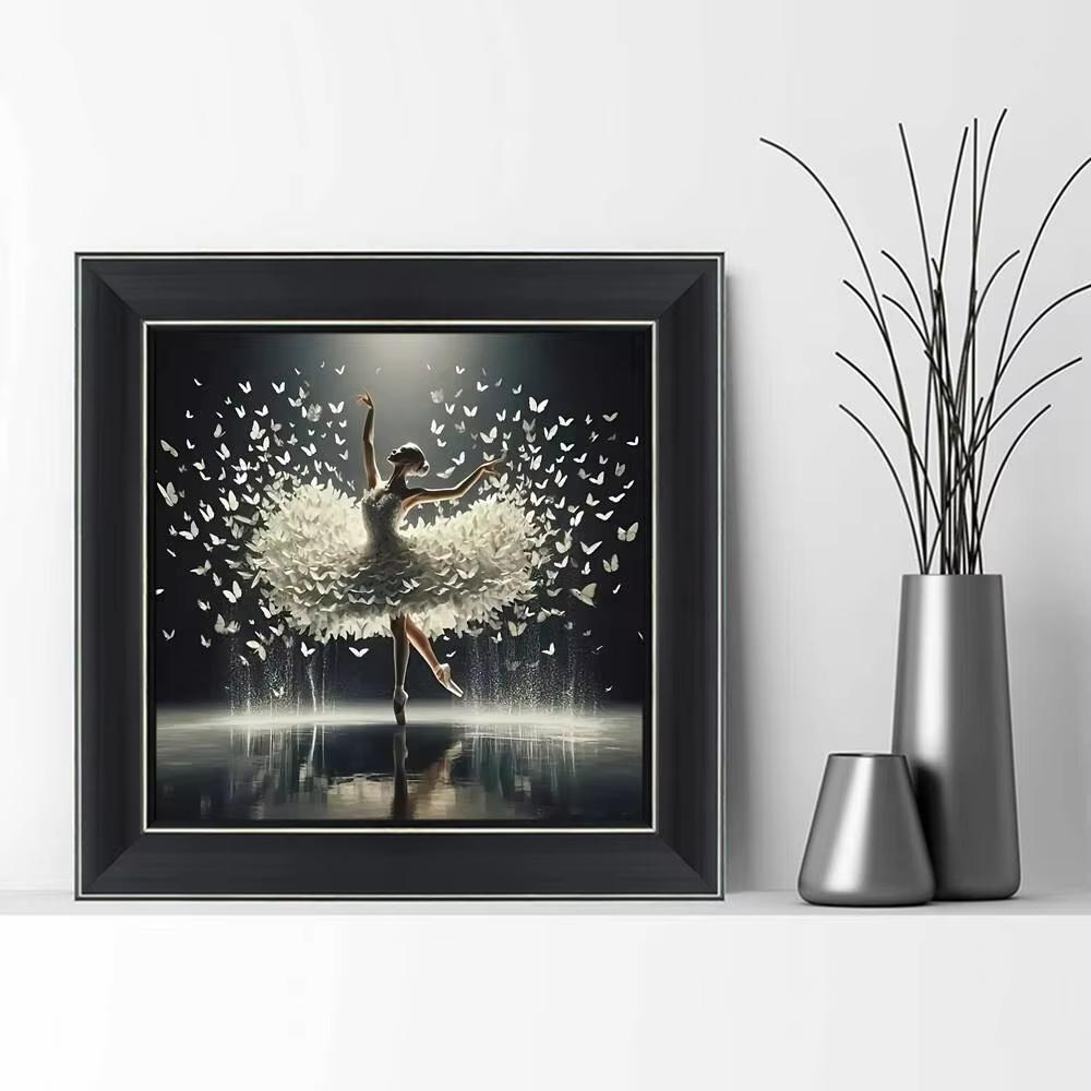 DIY 5D Diamond Painting Mosaic Ballet Girl Full Drill Embroidery Butterfly Art Kit Portrait Handicrafts Cross Stitch Decor Gift