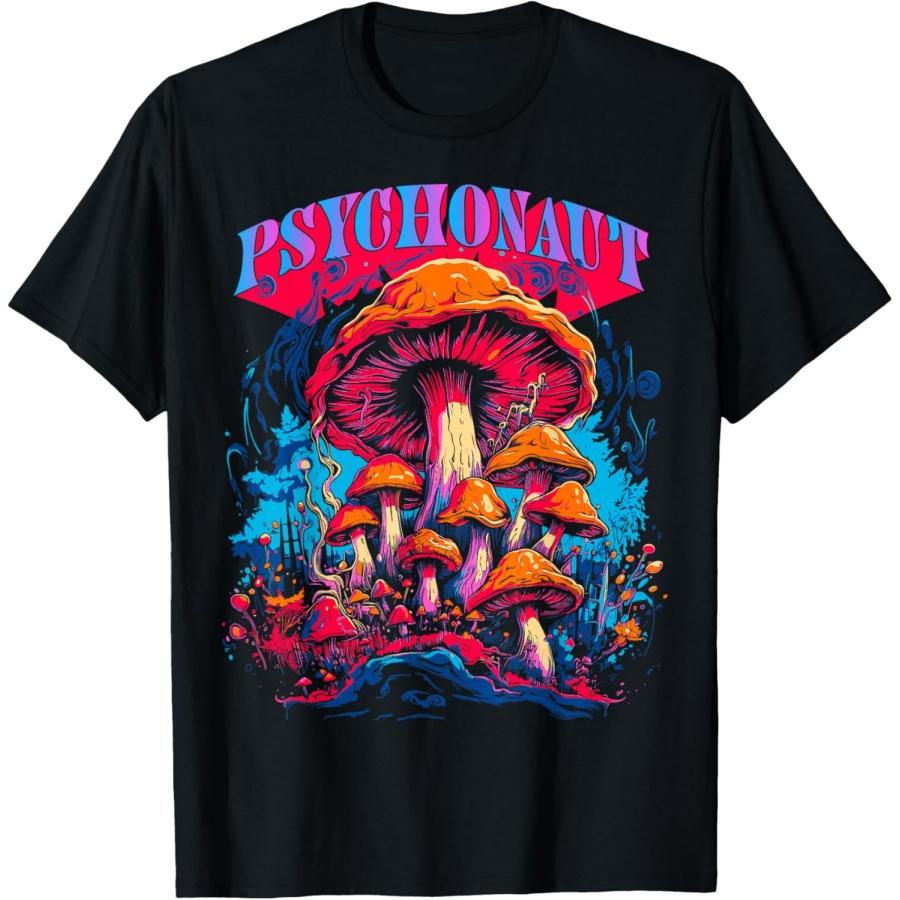 Psychonaut T-shirt Psychedelic Apparel Novelty Mushrooms T-Shirt(1) XXXXXL чёрный
