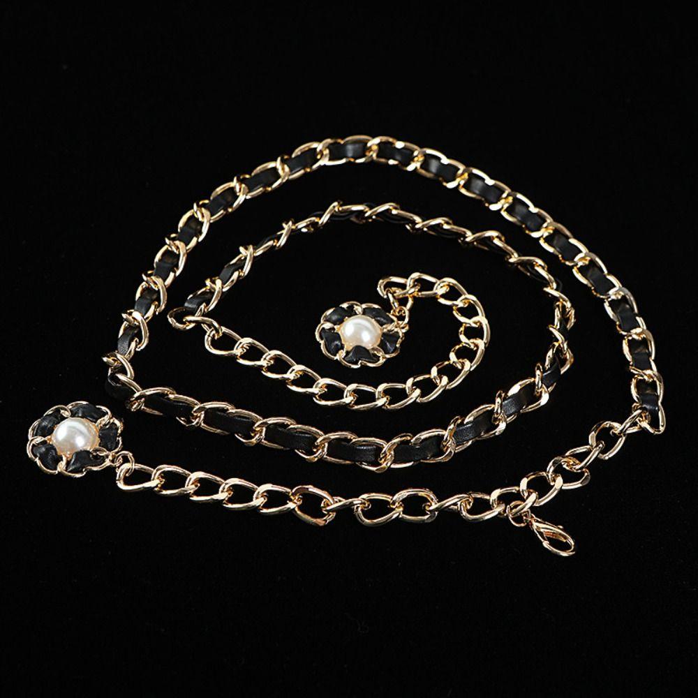 Ceinture Chaine Chanel Cuir Et Métal : Occasion Certifiée Authentique