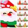 Non-woven Fabric DIY Christmas Hat Toy Santa Claus Kids Xmas Arts Hats  Xmas Gift
