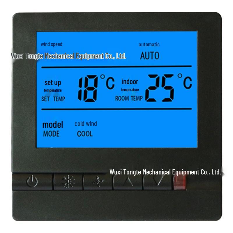 Universal LCD Thermostat Controller for Central Air Conditioner with Large Screen & Three-Speed Fan Coil Switch