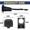 4 Pin Flat To 7 Pin RV Blade Trailer Adapter, Vehicle-Side 4 Way To Trailer-Side 7 Way With Mounting Bracket, For Recreational Vehicle, Trailer,