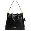 Evelyn 36 Bolsa Tote de Couro com Detalhe Acolchoado Grande Bolsas Femininas Preto CCZ81-IMBLK