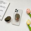 Elliptical Mirror Adhesive Phone Case Desktop Stand Airbag Extendable Portable Touch Up Creative Niche