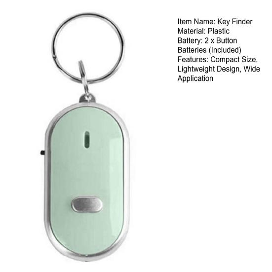 1/6ks Píšťalka pro hledání klíčů se zvukovým senzorem Snadné nalezení klíčů Anti-Lost Vybavení Vysoká tvrdost Nouzové světlo Lokalizátor klíčů