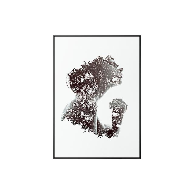 Nowoczesny styl skandynawski abstrakcyjny motyl dziewczyna obraz na płótnie HD artystyczne zdjęcia na ścianę do salonu plakaty i reprodukcje dekoracyjne do domu