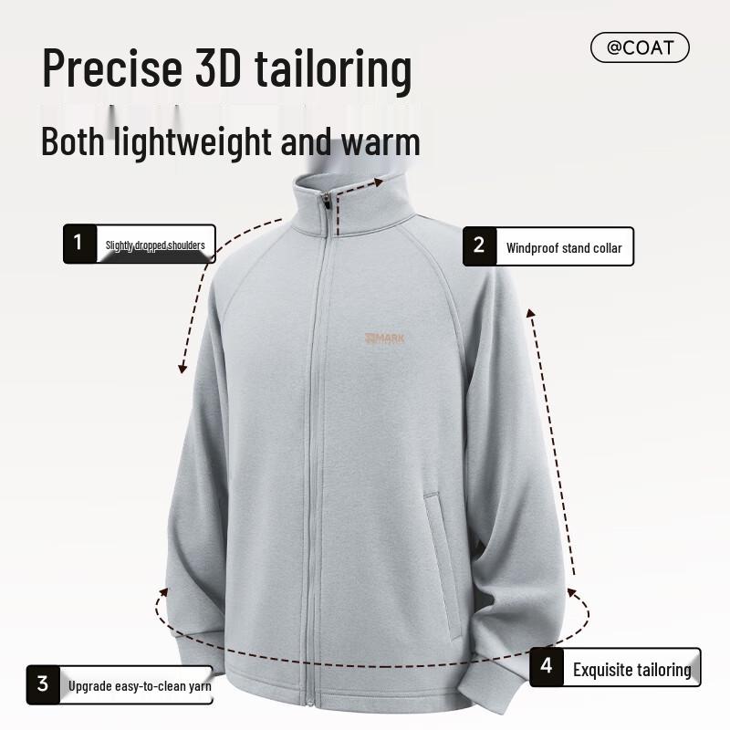 Mark Fairwhale Men's Loose Fit Stand Collar Jacket