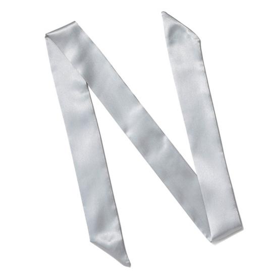 

Тонкая мягкая лента для головы, имитация шелкового шарфа, длинная стильная декоративная лента, женская повязка на голову, стример для волос, аксессуар для волос серый