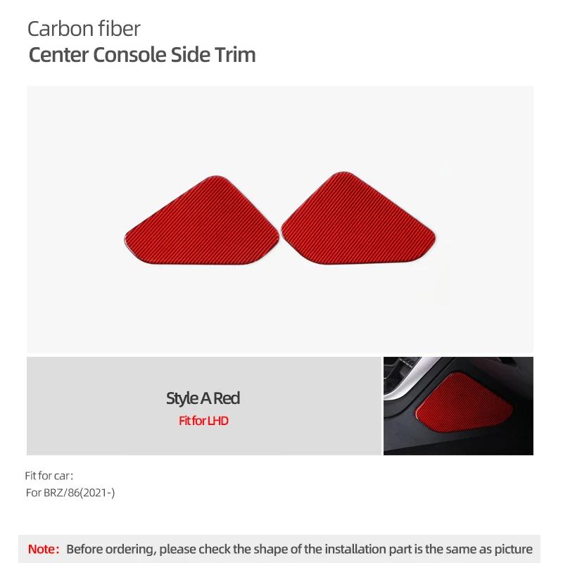 Carbon Fiber For Subaru BRZ/Toyota GR86 - Center Console Side Panel Trim Stickers Tuning Car Interior Decor Accessories