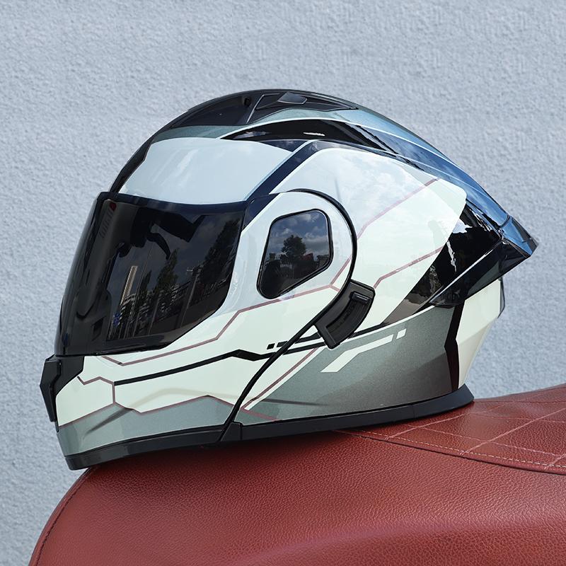 103-ORZ-Motorcycle Helmet, Men's and Women's Open Face Helmet, Dual Mirror, Summer Full Face Helmet, Four Seasons