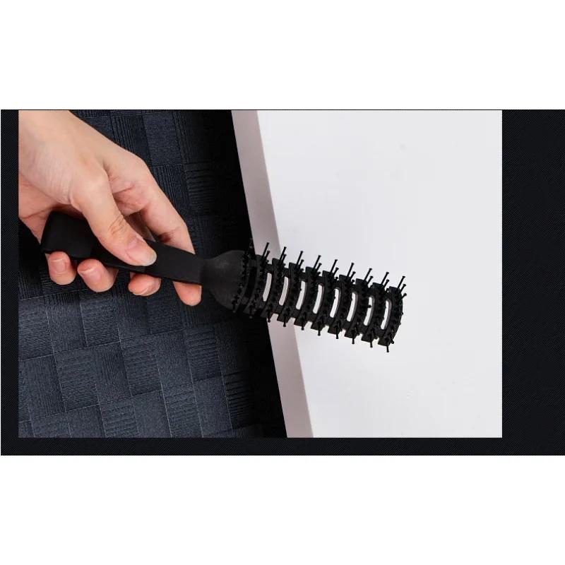 1 pz Pettine per Capelli a Costole da Uomo Parrucchiere Salone Barbiere Antistatico Calore Pettine Strumento per lo Styling dei Capelli Pettine Spazzola Strumenti per Massaggio Sani