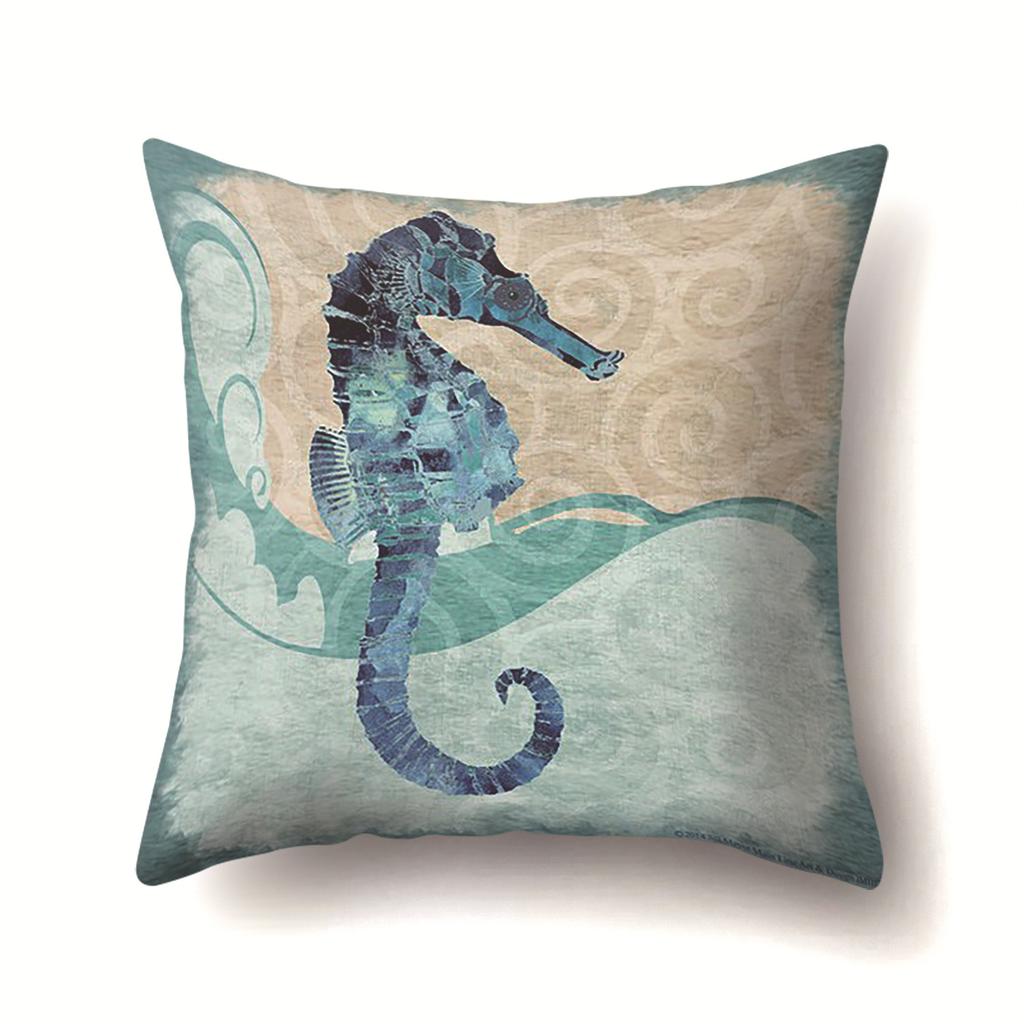 New European-style Polyester Pillow Case Marine Life Pillow Fashionable Simple Home