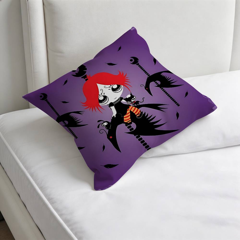 RRuby Gloom Gothic Cute Decorative Square Pillow Cover Modern Cushion Case for Living Room Bedroom