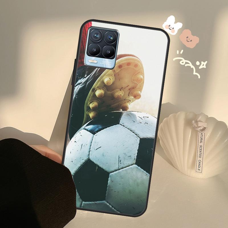 Football Soccer Ball Case For Realme GT7 Pro GT6 C65 C67 C61 C53 C55 C51 C25 C63 C71 C75 11 12 13 14 15 Pro Plus