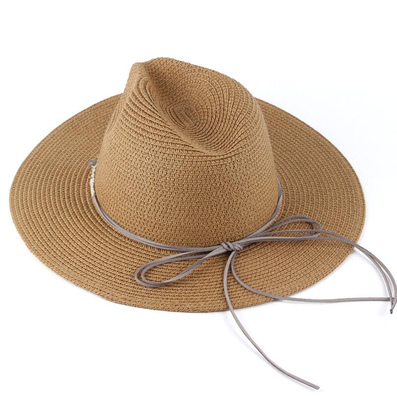 Multi-color Optional Simple Fashion Spring and Summer Women Panama Straw Hat Gentleman's Top Hat Travel Visor