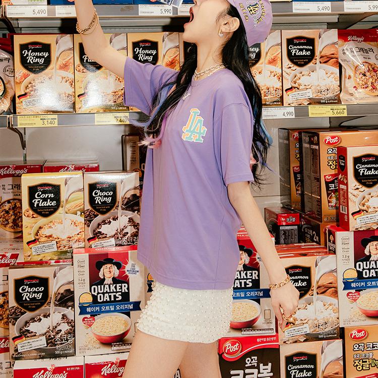 New MLB Los Angeles Dodgers T Shirt Unisex Purple 31TSP1131-07V