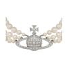 VIVIENNE WESTWOOD Brand Logo Brass Necklace Women's White 6303000702P127CN