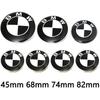SCKS3 7pcs 45mm 68mm 74mm 82mm Car Front Hood Emblem rear boot badge Steering wheel Logo for BMW M F30 G01 E36 E39 E87 E46 E90 E92 E53
