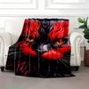 Festival Fluffy Cat Pattern Flannel Printed Blanket Suitable for All Seasons Suitable for Living Room Office Sofa and Travel