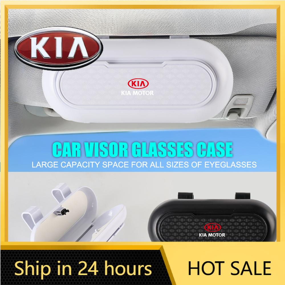 2026 Hot Car Sticker Car Sun Visor Glasses Frame Sunglasses Card Storage Case For KIA Sportage Ceed Sorento Cerato Optima Picant