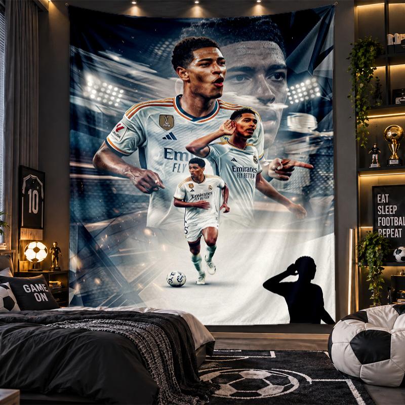 Wall Hanging Tapestry Jude Bellingham Print Cloth for Living Room Bedroom Home Decor