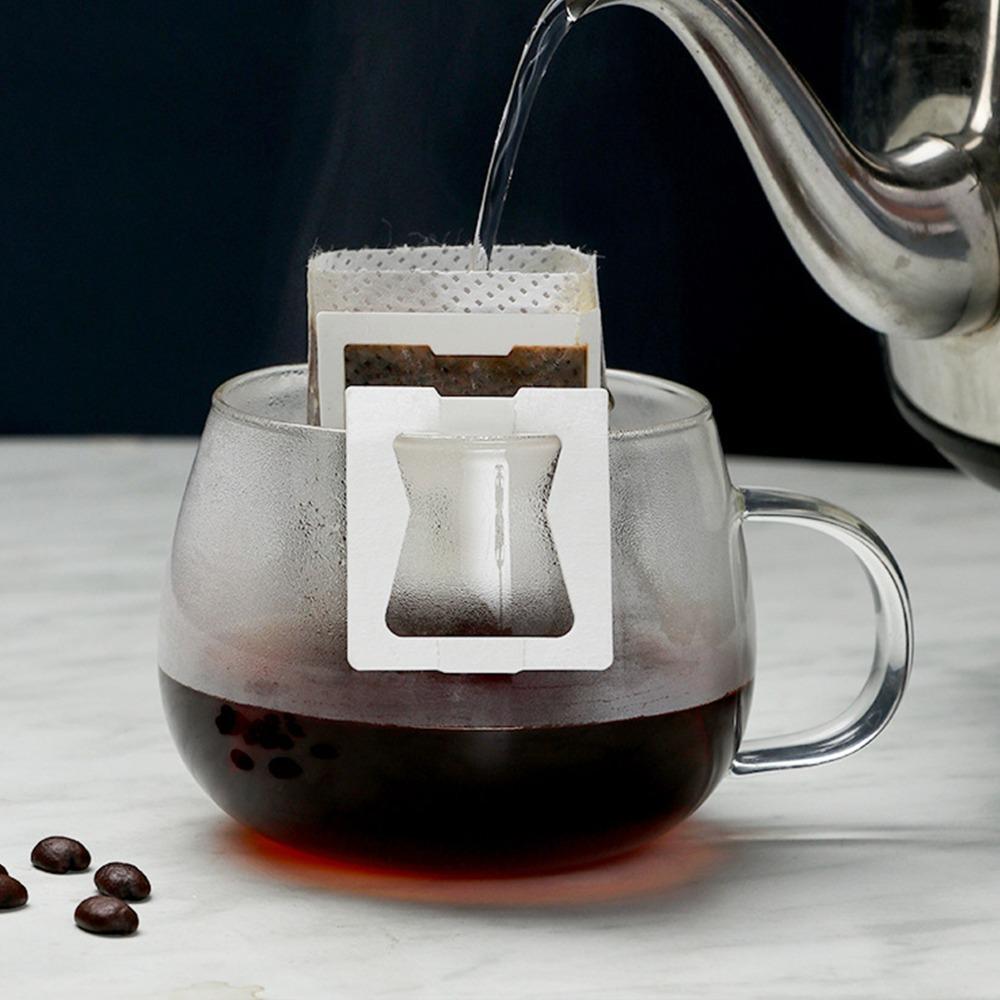 50pcs set Hanging Ear Design Coffee Filter Bags Disposable Single Serve Coffee Filters For Office